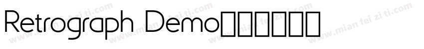 Retrograph Demo字体转换